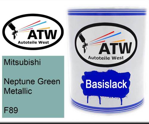 Mitsubishi, Neptune Green Metallic, F89: 1L Lackdose, von ATW Autoteile West.